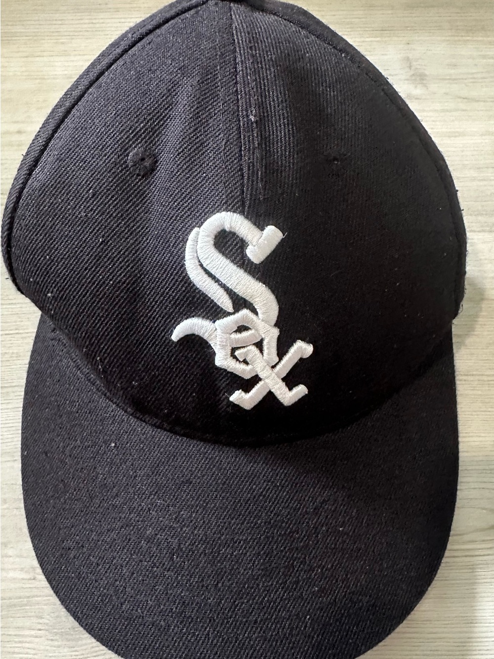 New Era Black Cap with White Embroidered Sox Logo